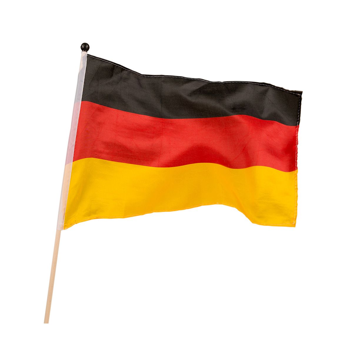 Fahne Deutschland, Flagge 30 x 45 cm auf Holzstab